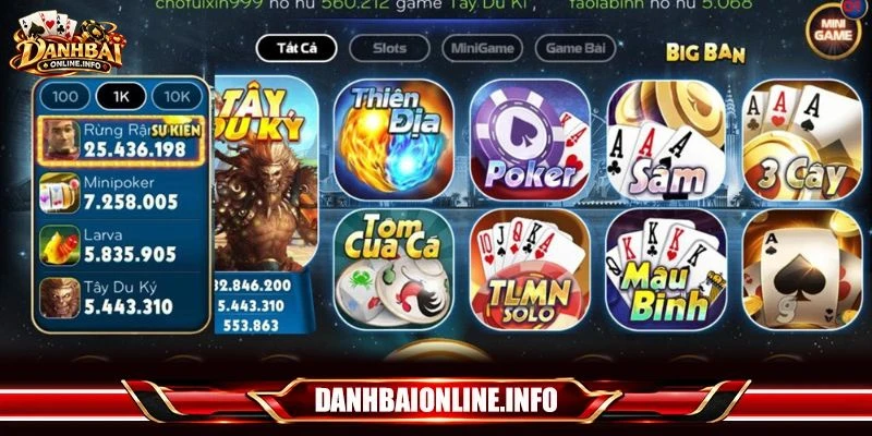 Kho game bài siêu chất lượng chỉ có tại sân chơi RIC BET