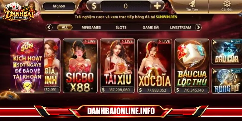 Tận hưởng trọn vẹn thế giới game bài đổi thưởng đỉnh cao tại SUNWIN